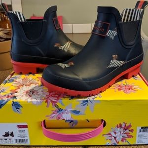 NEW Joules Dachshund Print Wellibob Rain Boots